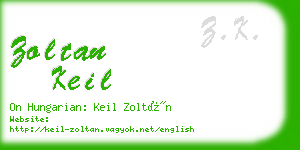 zoltan keil business card